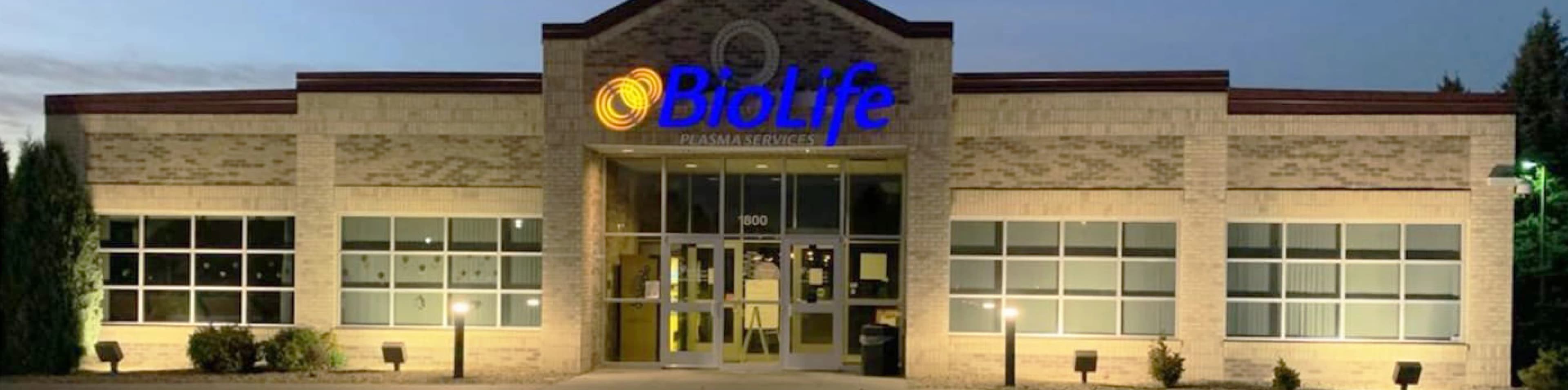 Edificio del Centro de Plasma de BioLife en Bismarck, North Dakota