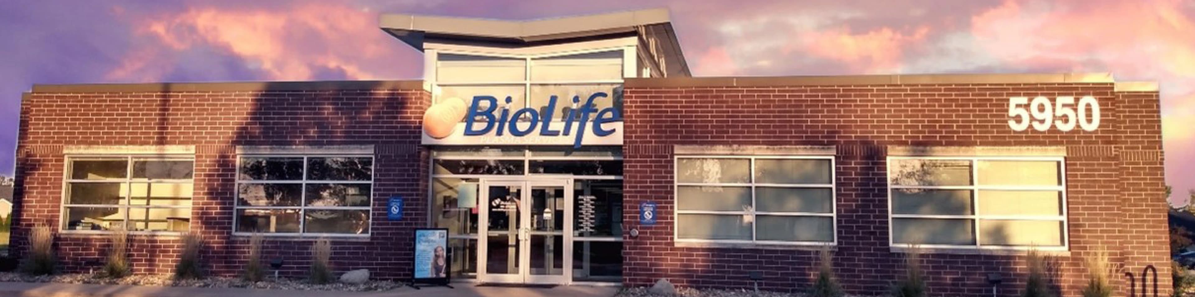 Edificio del Centro de Plasma de BioLife en Cedar Rapids - Rockwell, Iowa