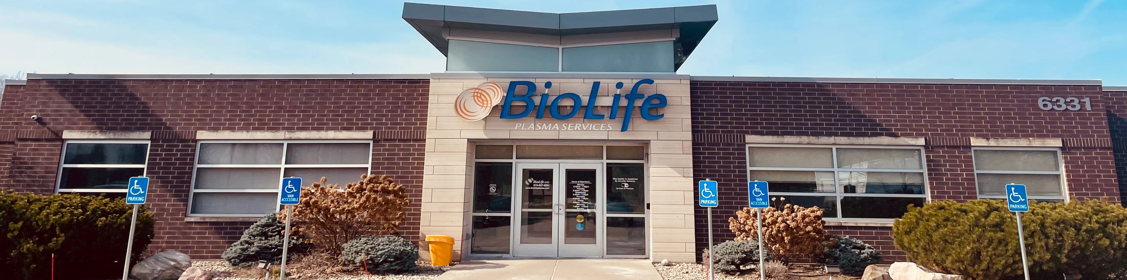 Edificio del Centro de Plasma de BioLife en Grandville, Michigan