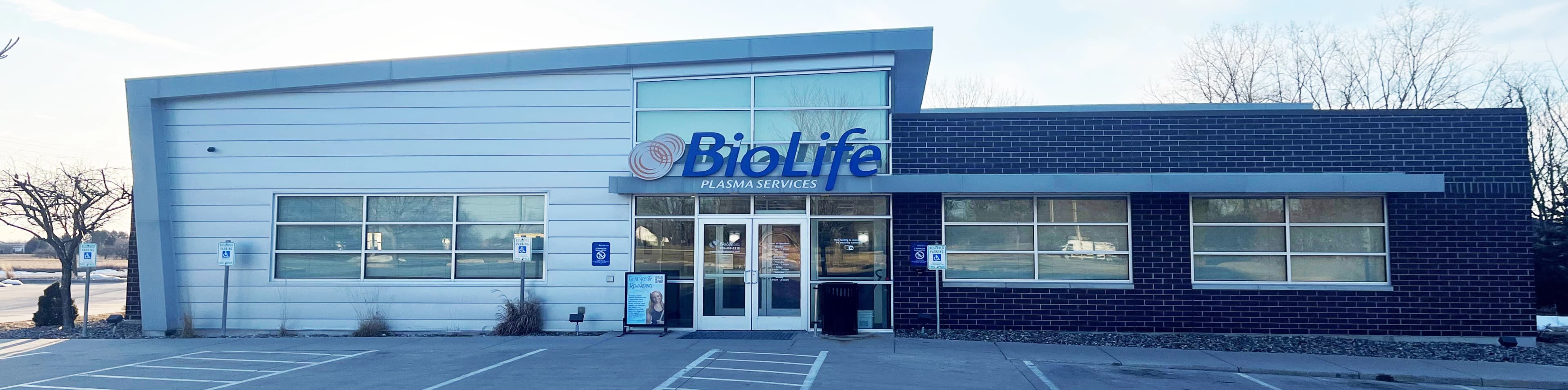 Edificio del Centro de Plasma de BioLife en Green Bay - Finger, Wisconsin