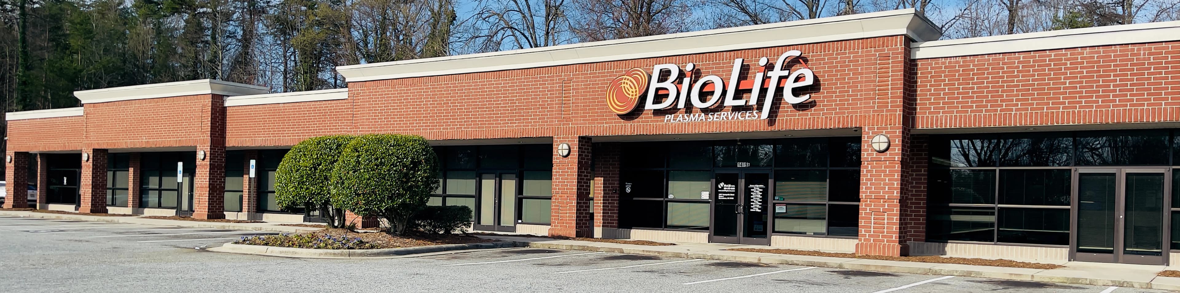Edificio del Centro de Plasma de BioLife en Greensboro, North Carolina