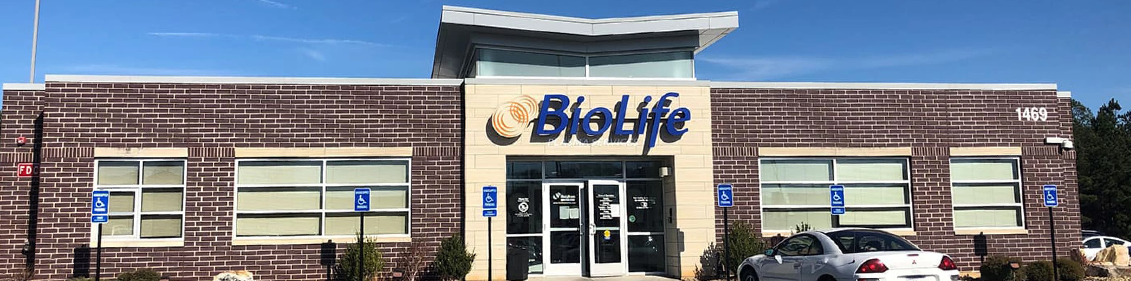 Edificio del Centro de Plasma de BioLife en Greenville, South Carolina