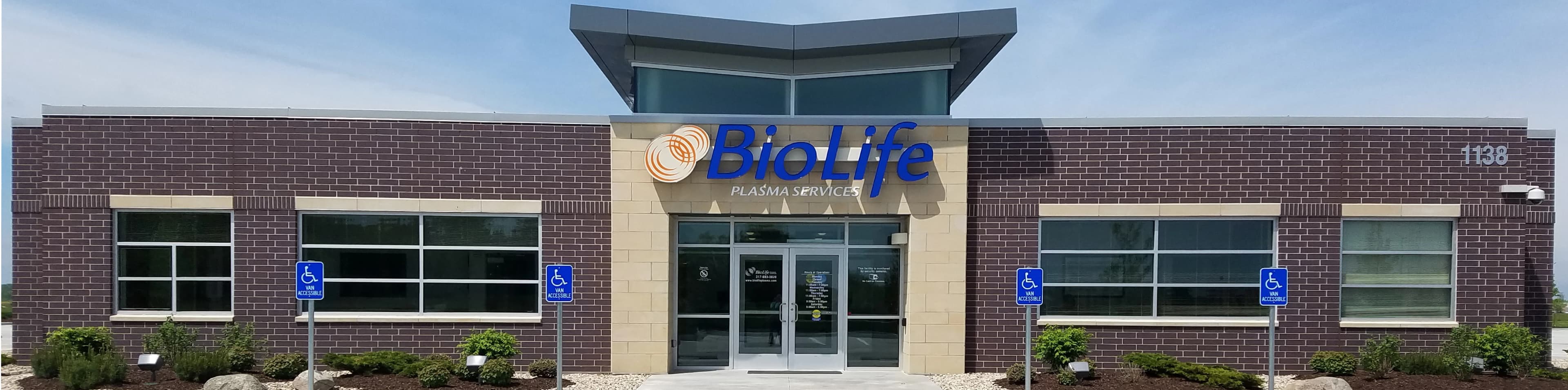 Edificio del Centro de Plasma de BioLife en Greenwood, Indiana