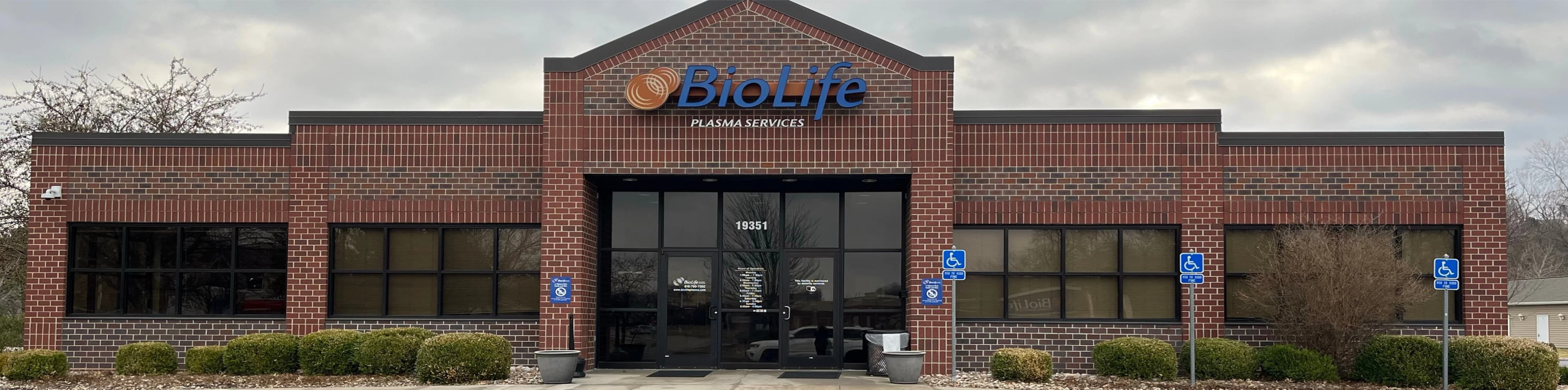 Edificio del Centro de Plasma de BioLife en Independence, Missouri
