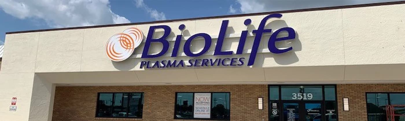 Edificio del Centro de Plasma de BioLife en Lafayette, Louisiana