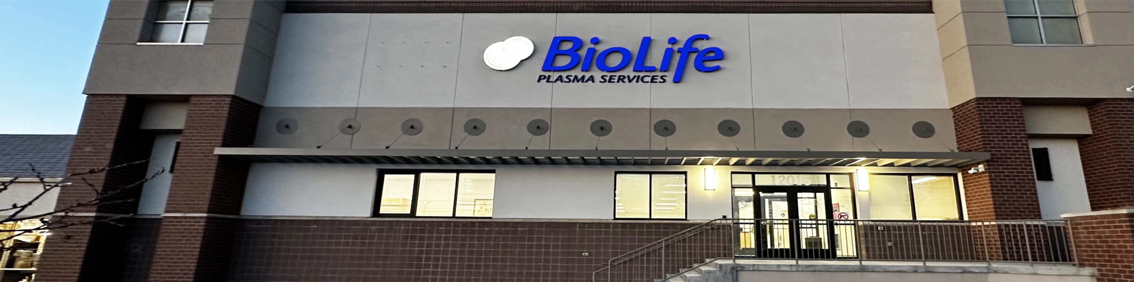 Edificio del Centro de Plasma de BioLife en Lenexa, Kansas