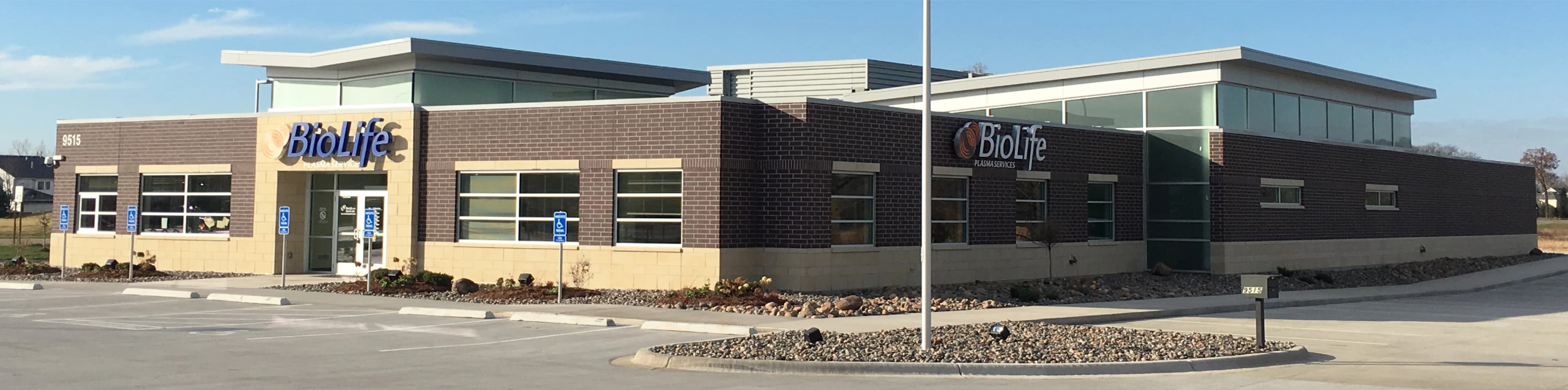Edificio del Centro de Plasma de BioLife en Maple Grove, Minnesota