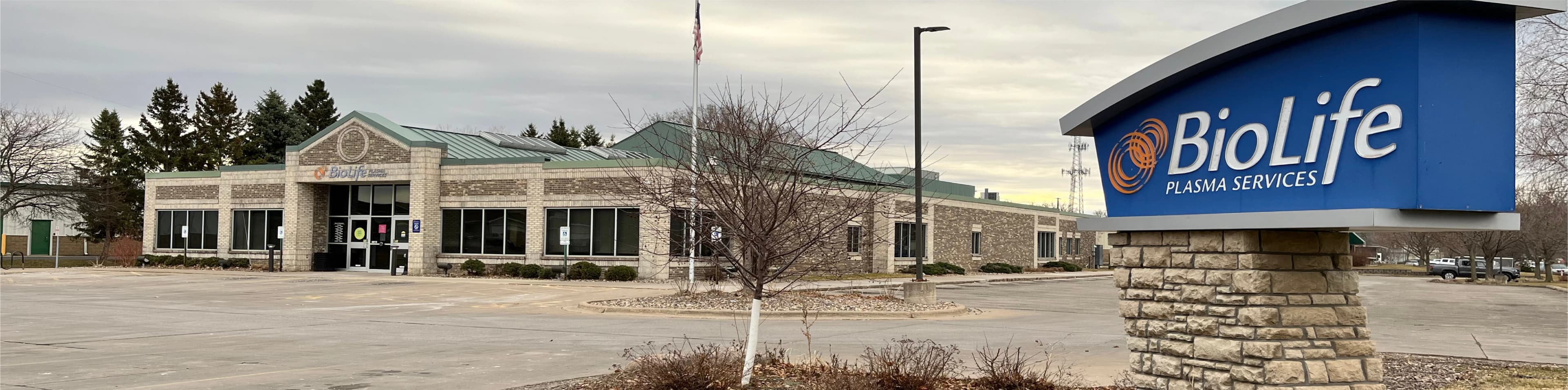 Edificio del Centro de Plasma de BioLife en Onalaska, Wisconsin