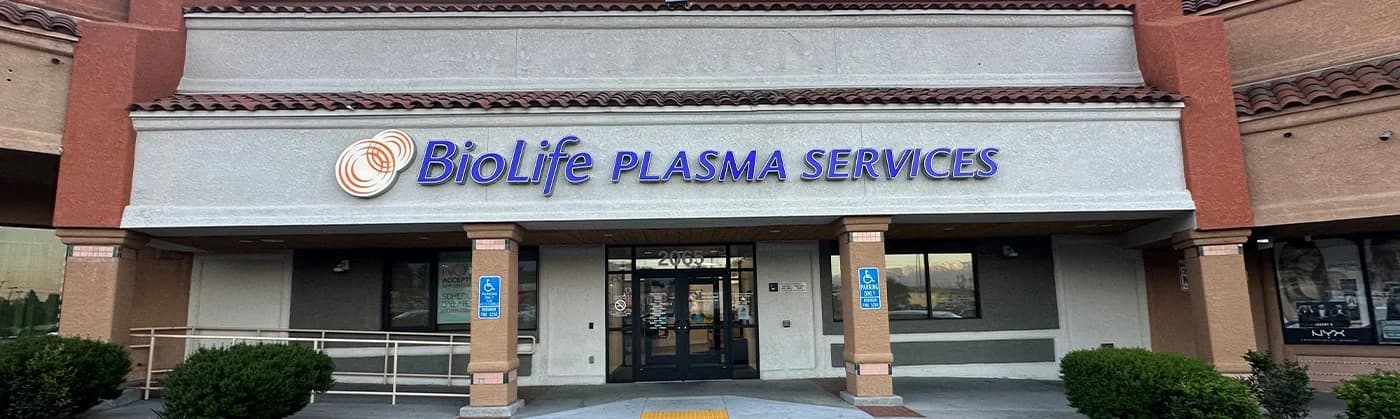 Edificio del Centro de Plasma de BioLife en San Bernardino, California