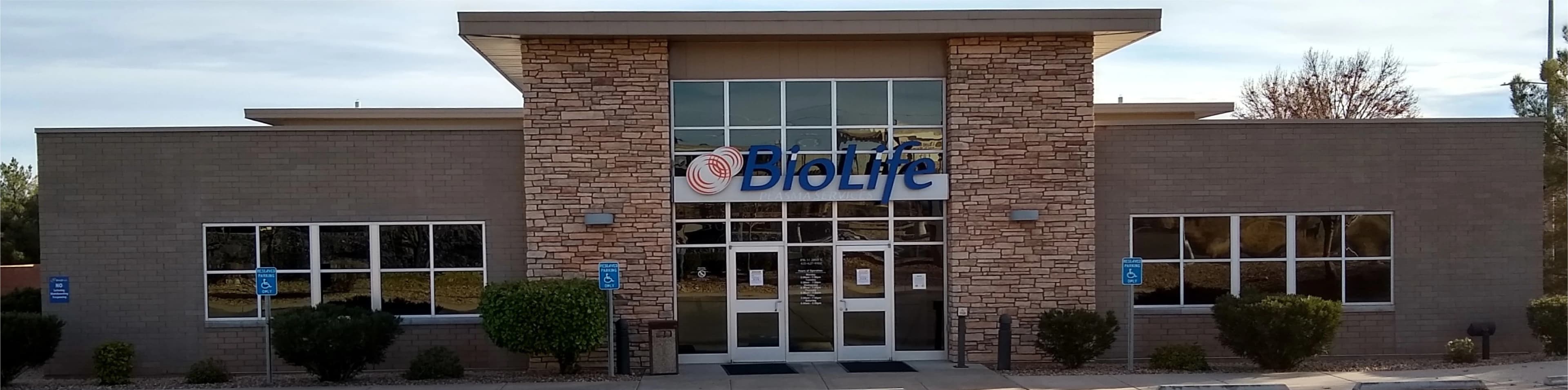 Edificio del Centro de Plasma de BioLife en St. George - Dixie, Utah