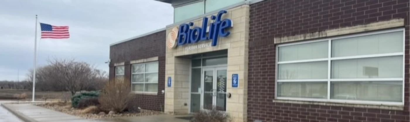 Edificio del Centro de Plasma de BioLife en Waterloo, Iowa